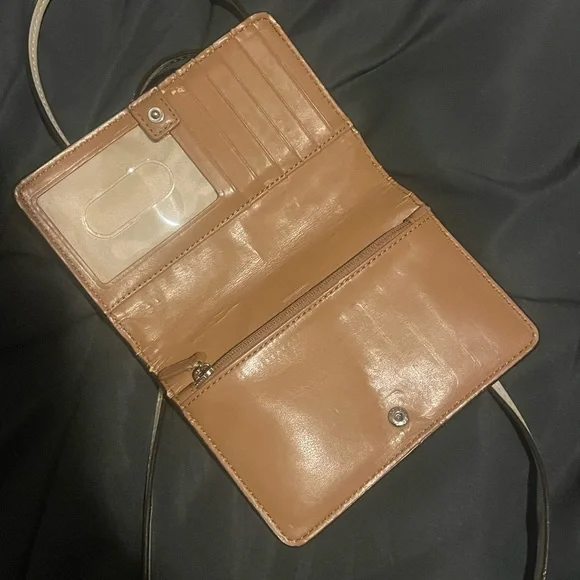 Coach Orange and Brown Leather Crossbody Bag - Picture 2 of 3